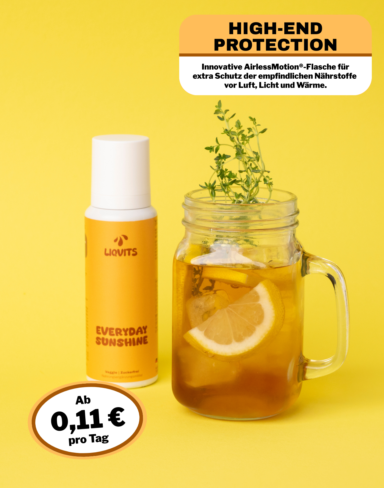 Everyday Sunshine Vtamin D3 und K CWS Konzentrat Flasche geschlossen mit Preis-Batch