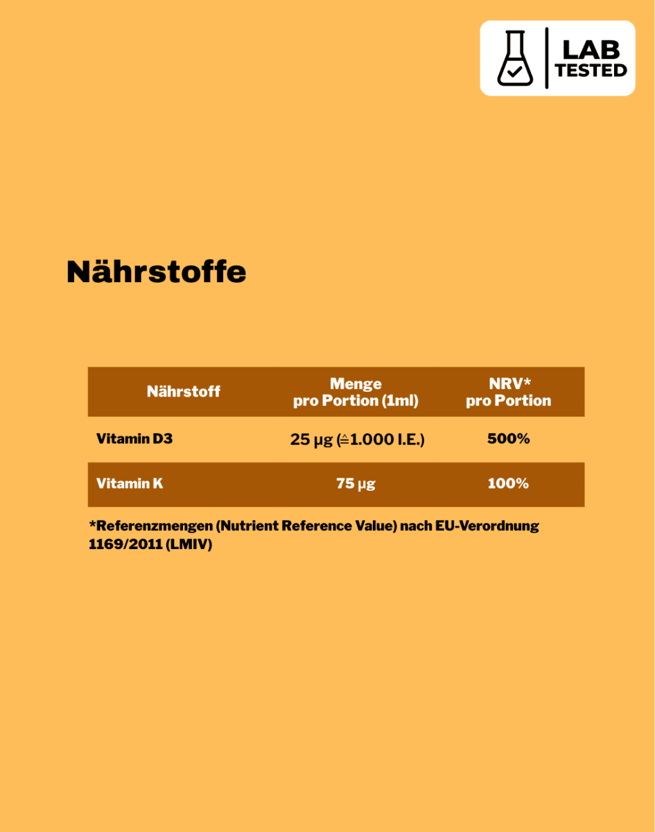 Everyday Sunshine Nährstoffe mit Vitamin D3 und K2 1000 IE