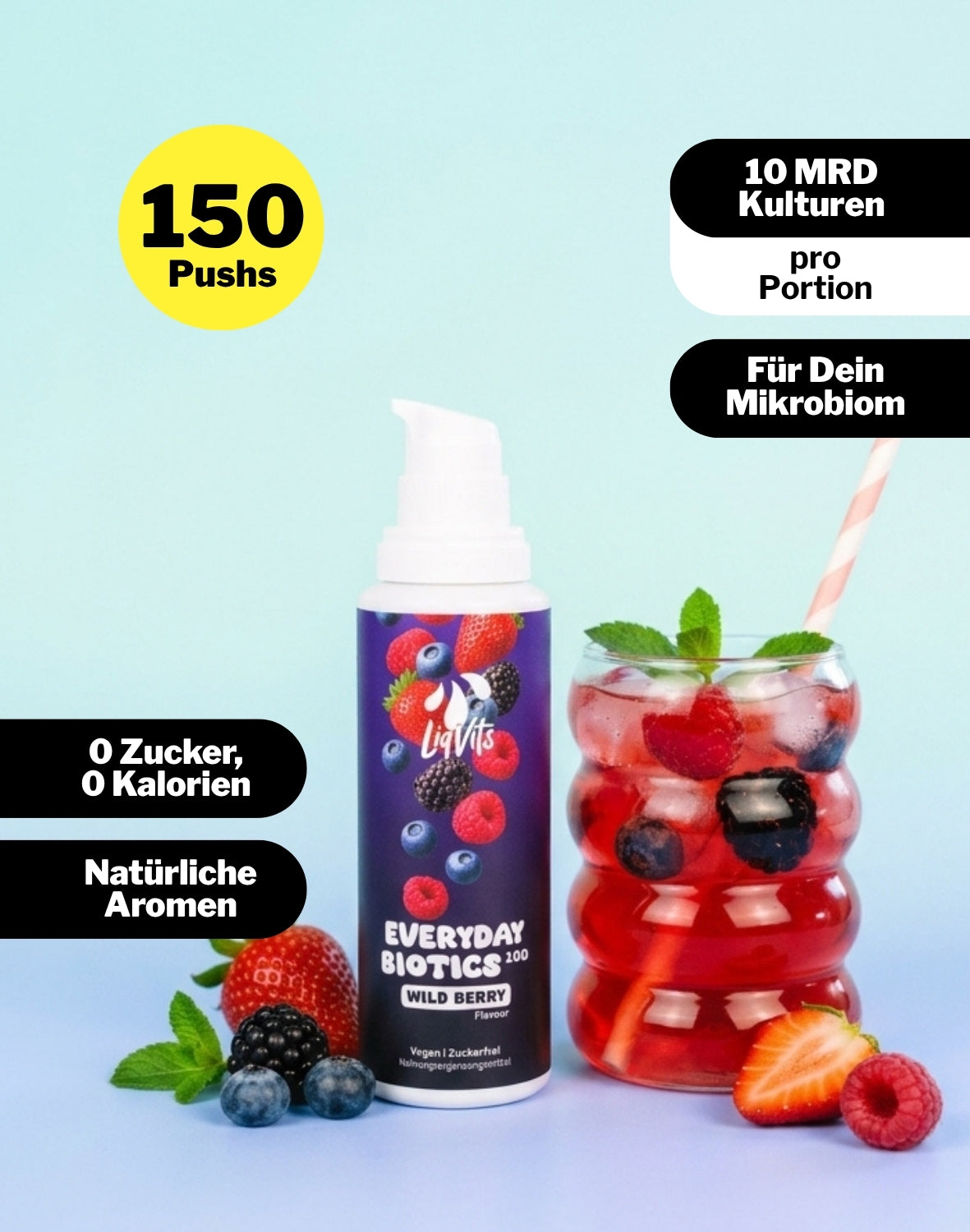 LiqVits-Everyday Biotics 10B - Wild Berry-Nahrungsergänzungsmittel-1501-