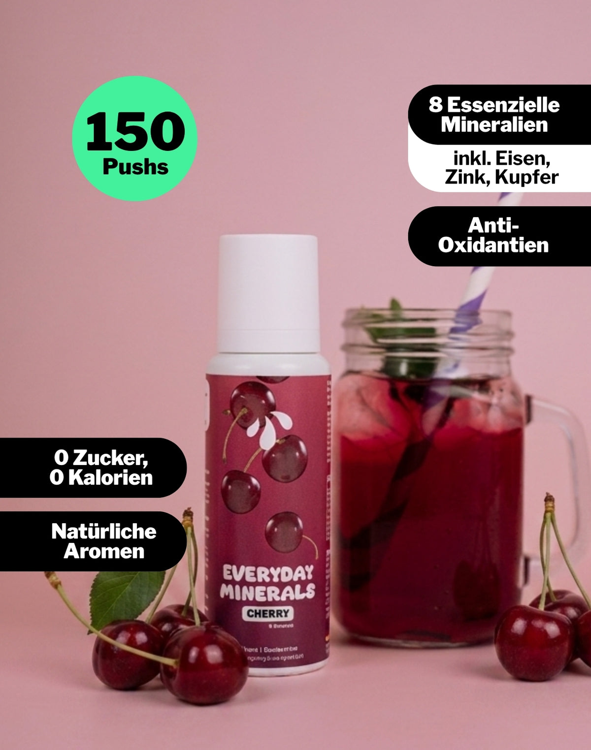 LiqVits Nahrungsergänzung Everyday Minerals Cherry Geschmack Produktbild - Main Image