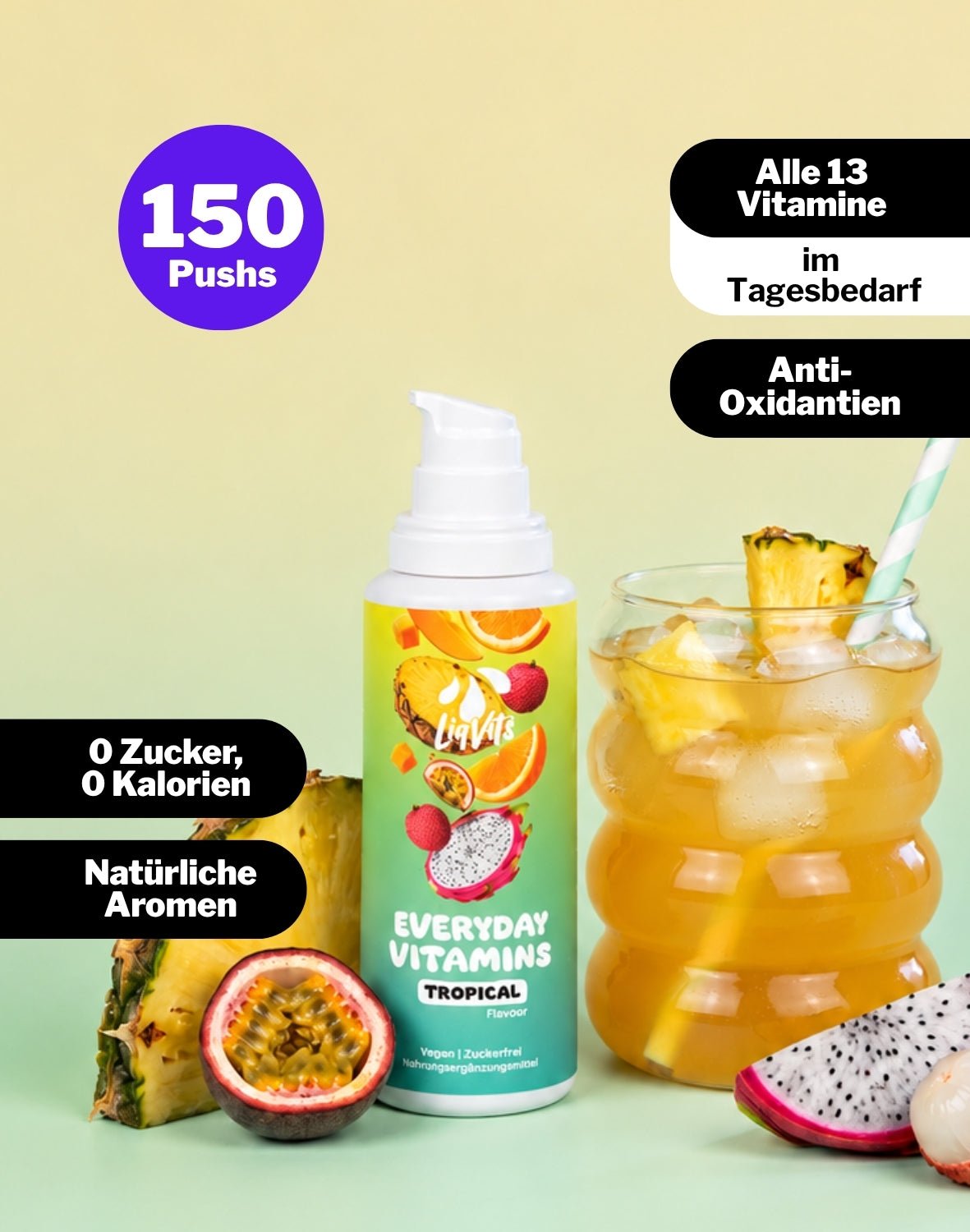 LiqVits-Everyday Vitamins - Tropical-Nahrungsergänzungsmittel-1104-