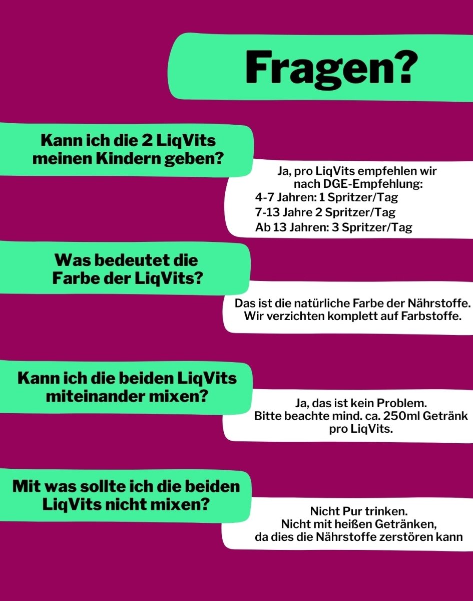 LiqVits FAQ und How To wie ich LiqVits Nahrungsergänzung verwende