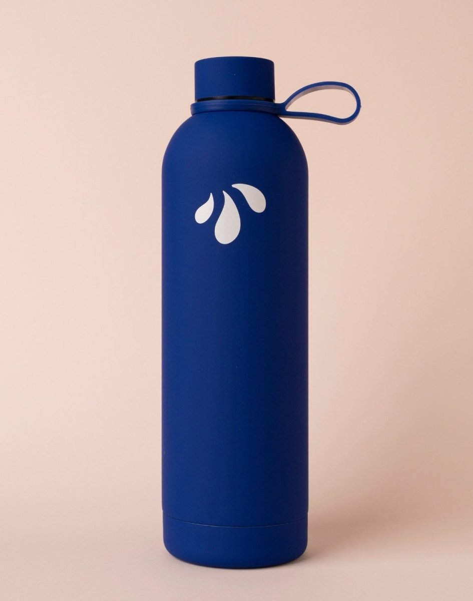 LiqVits Flasche Blau Sportflasche Reiseflasche kalt warm isoliert mit 750ml Volumen