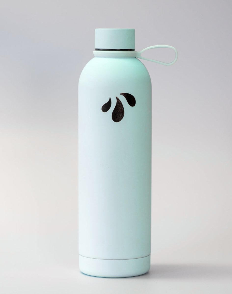 LiqVits Flasche Hellblau Sportflasche Reiseflasche kalt warm isoliert mit 750ml Volumen