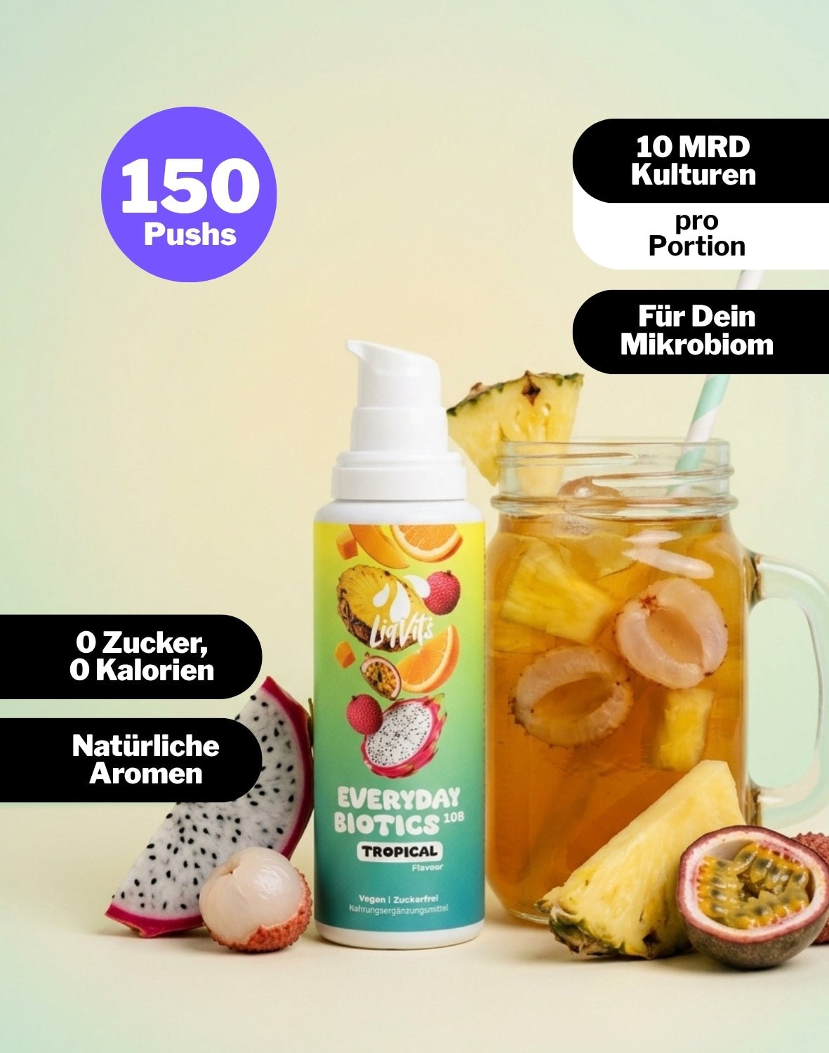 LiqVits-Everyday Biotics 10B - Tropical-Nahrungsergänzungsmittel-1502-