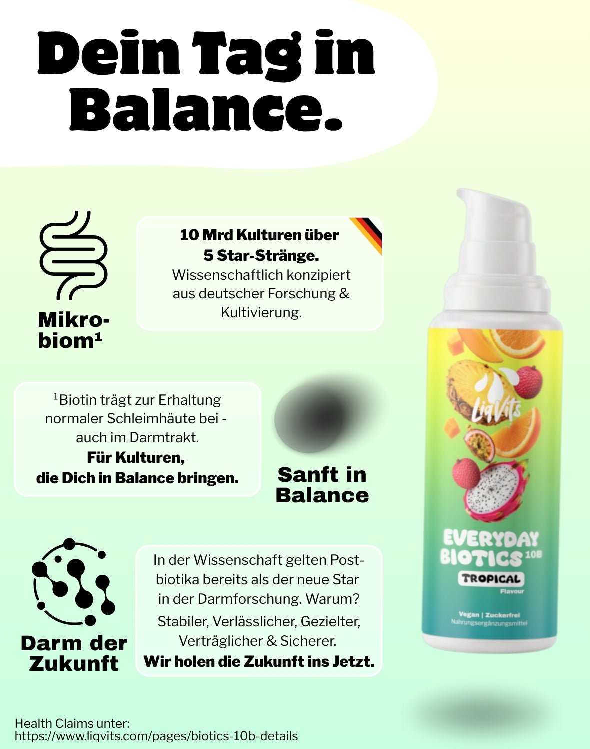 LiqVits-Everyday Biotics 10B - Tropical-Nahrungsergänzungsmittel-1502-