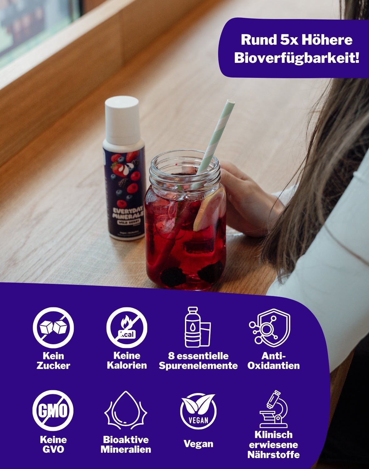 LiqVits - Everyday Minerals - Wild Berry - Nahrungsergänzungsmittel - 1202 - Vorteile Ohne Zucker Ohne Kalorien Vegan