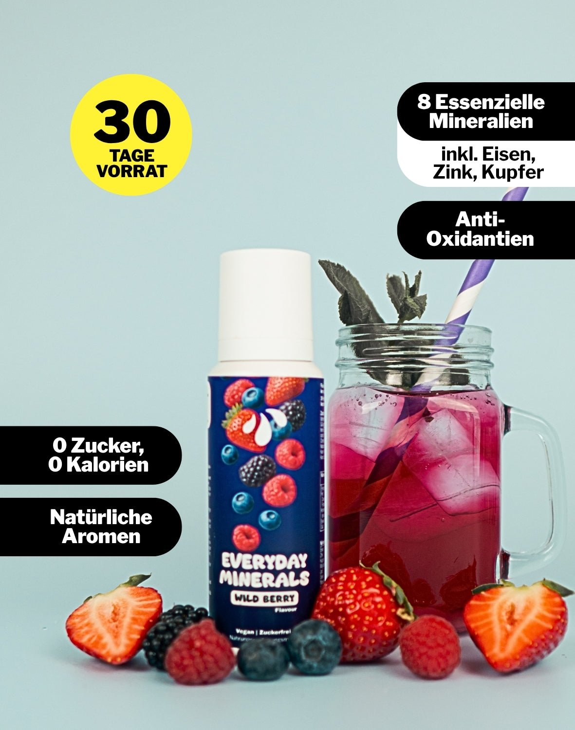 LiqVits - Everyday Minerals - Wild Berry - Nahrungsergänzungsmittel - 1202 - 