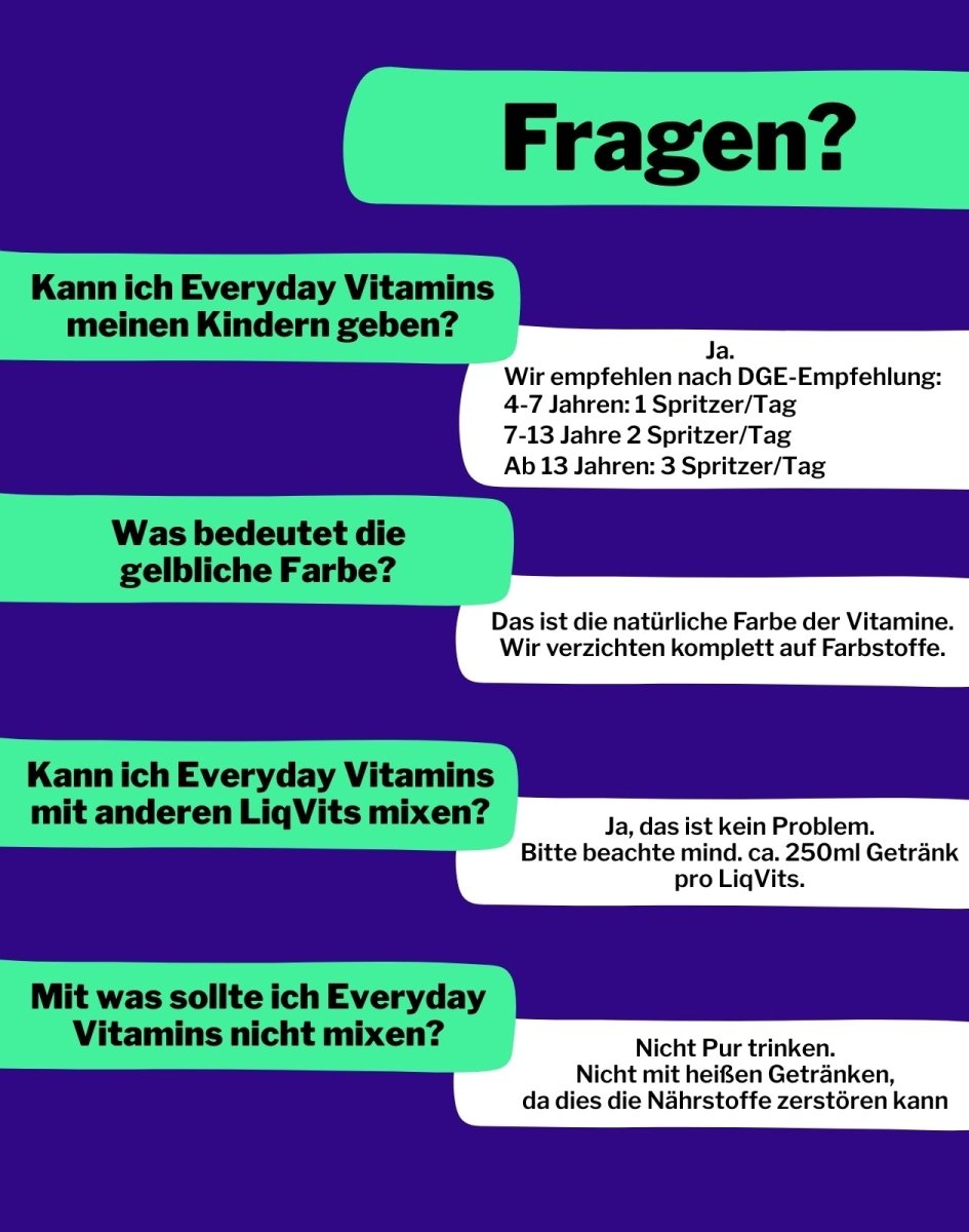 LiqVits FAQ und How To wie ich LiqVits Nahrungsergänzung verwende