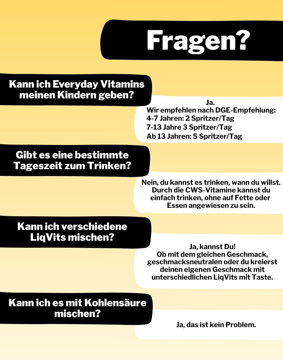 LiqVits - Everyday Vitamins - Ice Tea Lemon - Nahrungsergänzungsmittel - FAQ