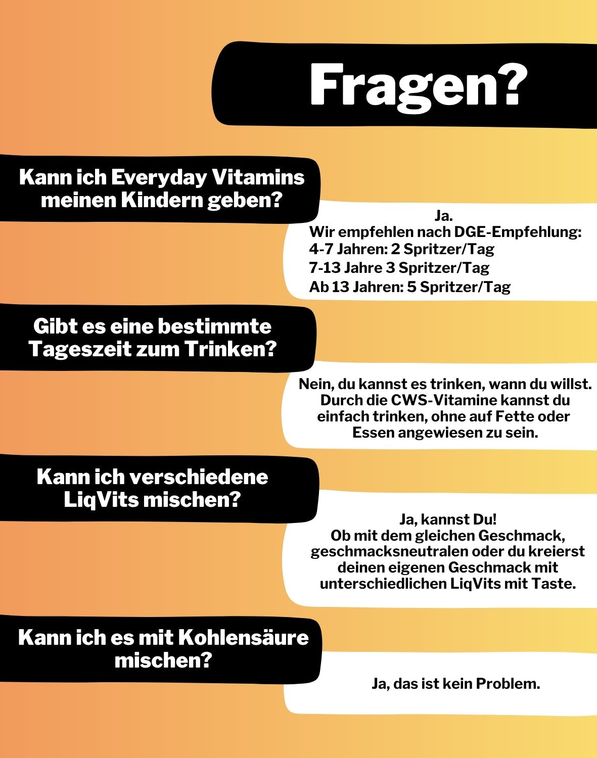 LiqVits - Everyday Vitamins - Ice Tea Peach - Nahrungsergänzungsmittel - FAQ