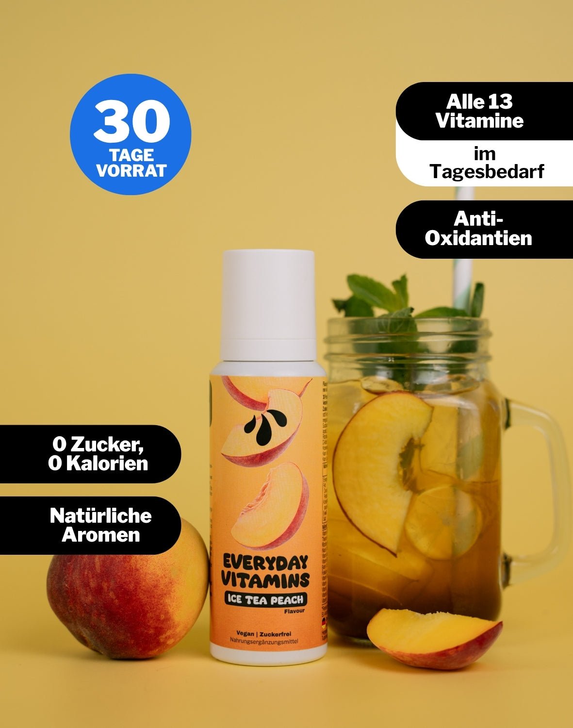 LiqVits - Everyday Vitamins - Ice Tea Peach - Nahrungsergänzungsmittel - 1103 - 
