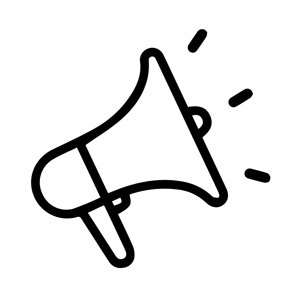 Logo Megafon Lautsprecher Ansage
