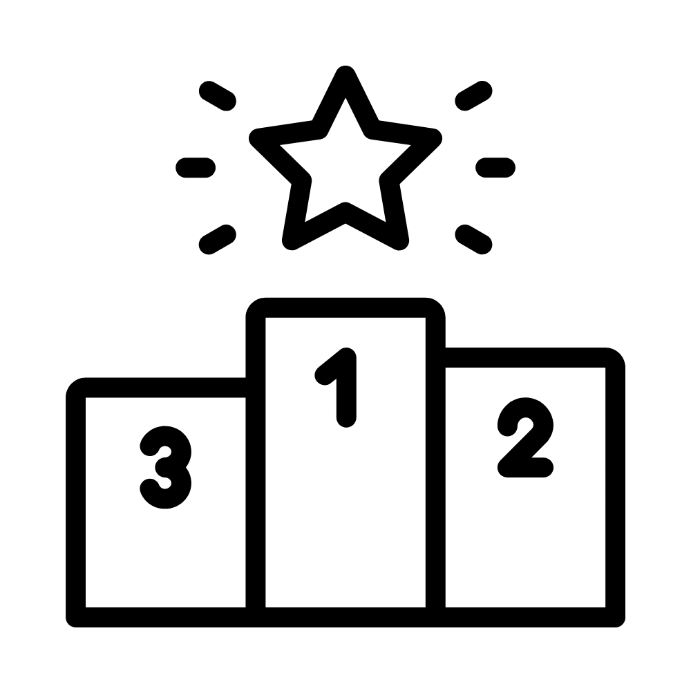 Logo Treppchen mit Stern als Wettbewerbsvorteil